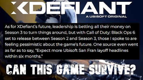 THE FUTURE OF XDEFIANT is at stake...