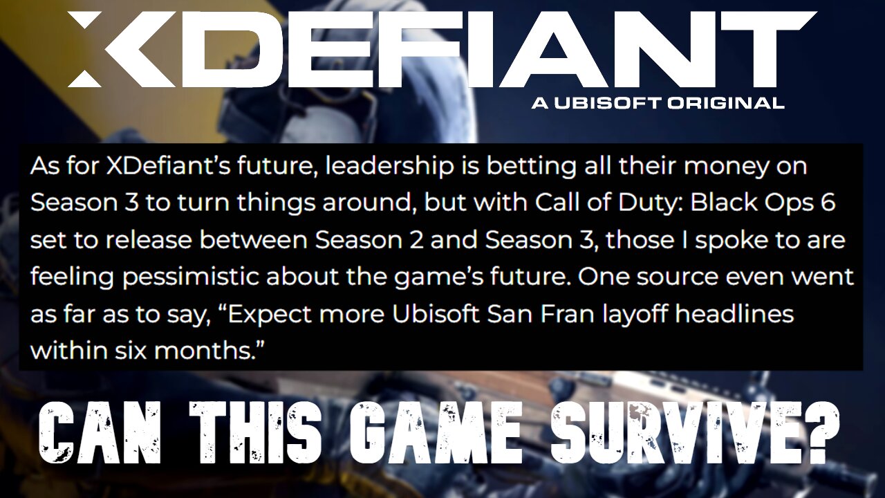 THE FUTURE OF XDEFIANT is at stake...