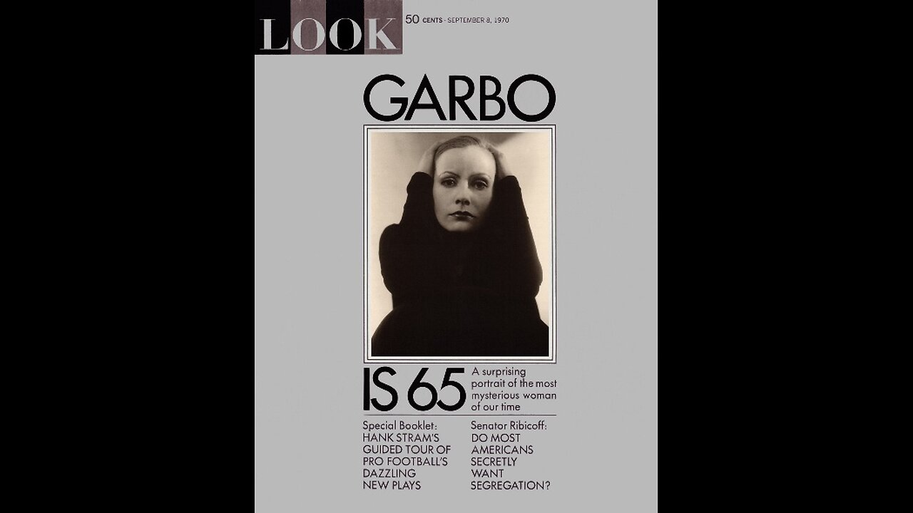 LOOK magazine 9/8/70 GARBO AT 65