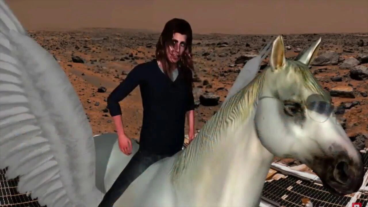 Ozzy Stern Shapeshifts Riding Pegasus on Mars in Virtual Reality Avatar!