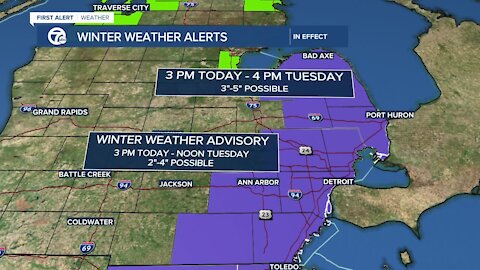 Metro Detroit Forecast: Winter Weather Advisory for metro Detroit