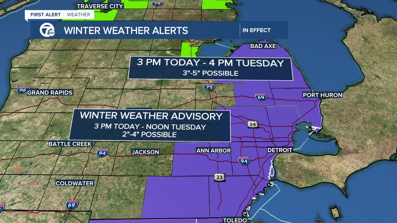 Metro Detroit Forecast: Winter Weather Advisory for metro Detroit