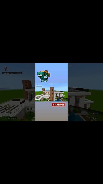 Minecraft: Mansão moderninha fácil de fazer! #shorts