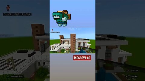Minecraft: Mansão moderninha fácil de fazer! #shorts