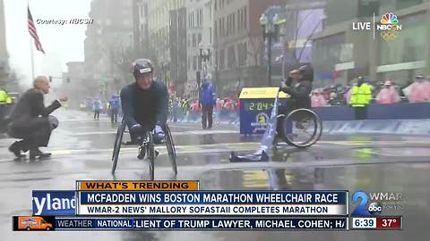 Maryland native wins Boston Marathon wheelchair race