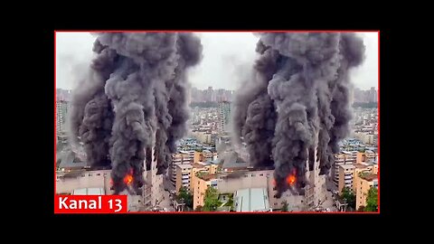 A fierce fire in a high-rise shopping center in China - death toll reached 16
