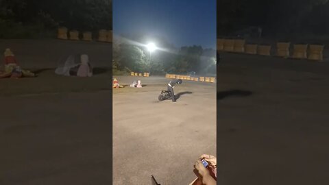 mini bike burn out !