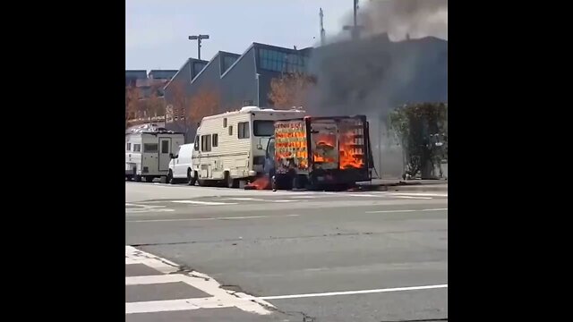 Water delivery truck is faster than the fire department