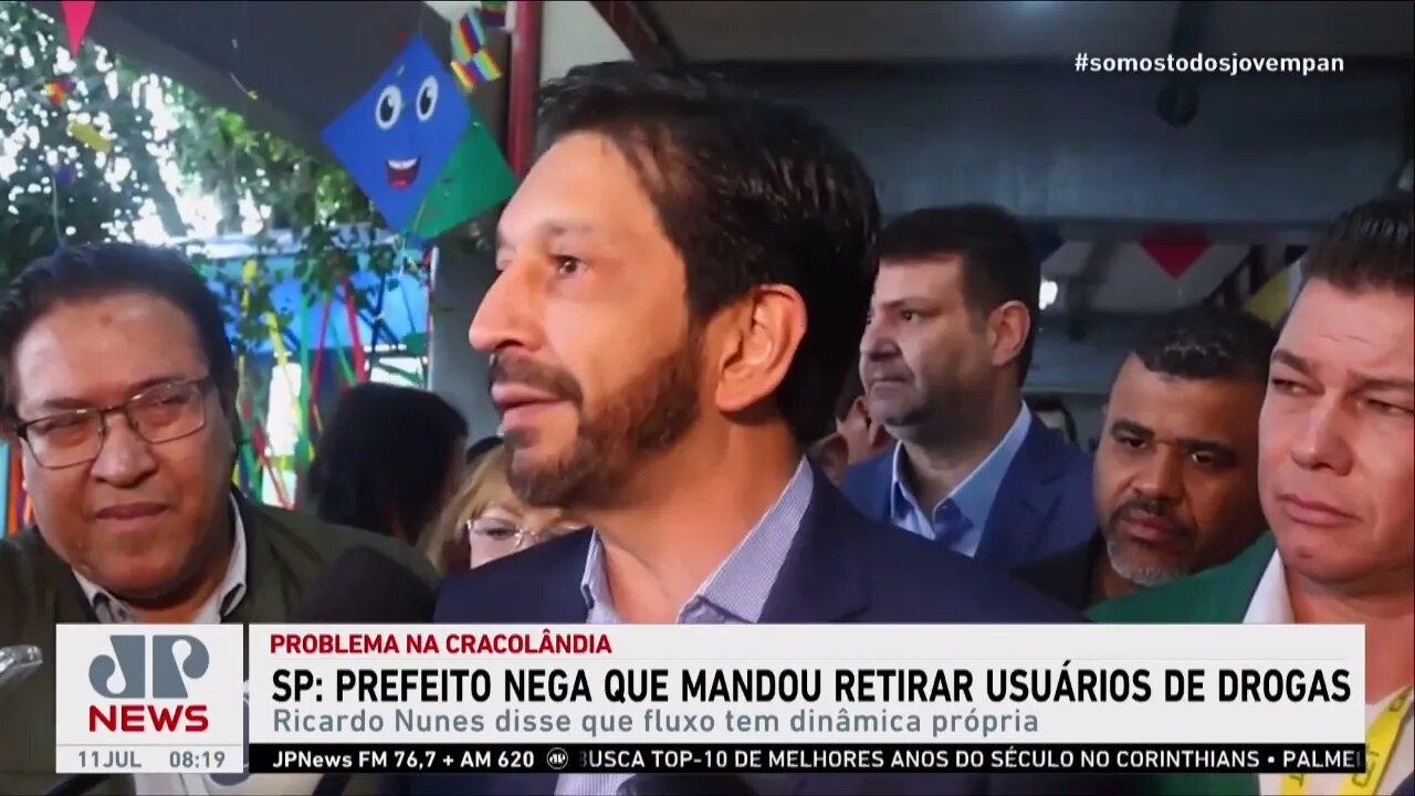 Ricardo Nunes nega que a Prefeitura de SP tenha mandado retirar usuários de drogas na cracolândia
