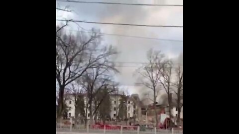 Mariupol theater where several hundred residents were sheltering bombed directly by #Russian forces.