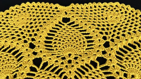 (#C-701)-(ep.1/5)-Pineapple Crochet Table Center