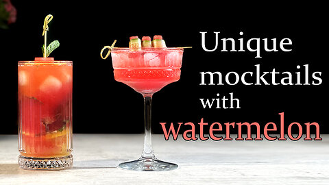 watermelon & Cucumber Mocktail | How to Make Mocktails with Watermelon & Cucumber | Sunset Mocktail