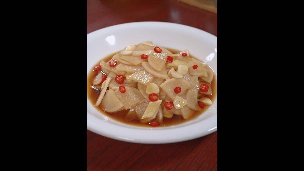 Pickled radish is really crisp, refreshing and appetizing