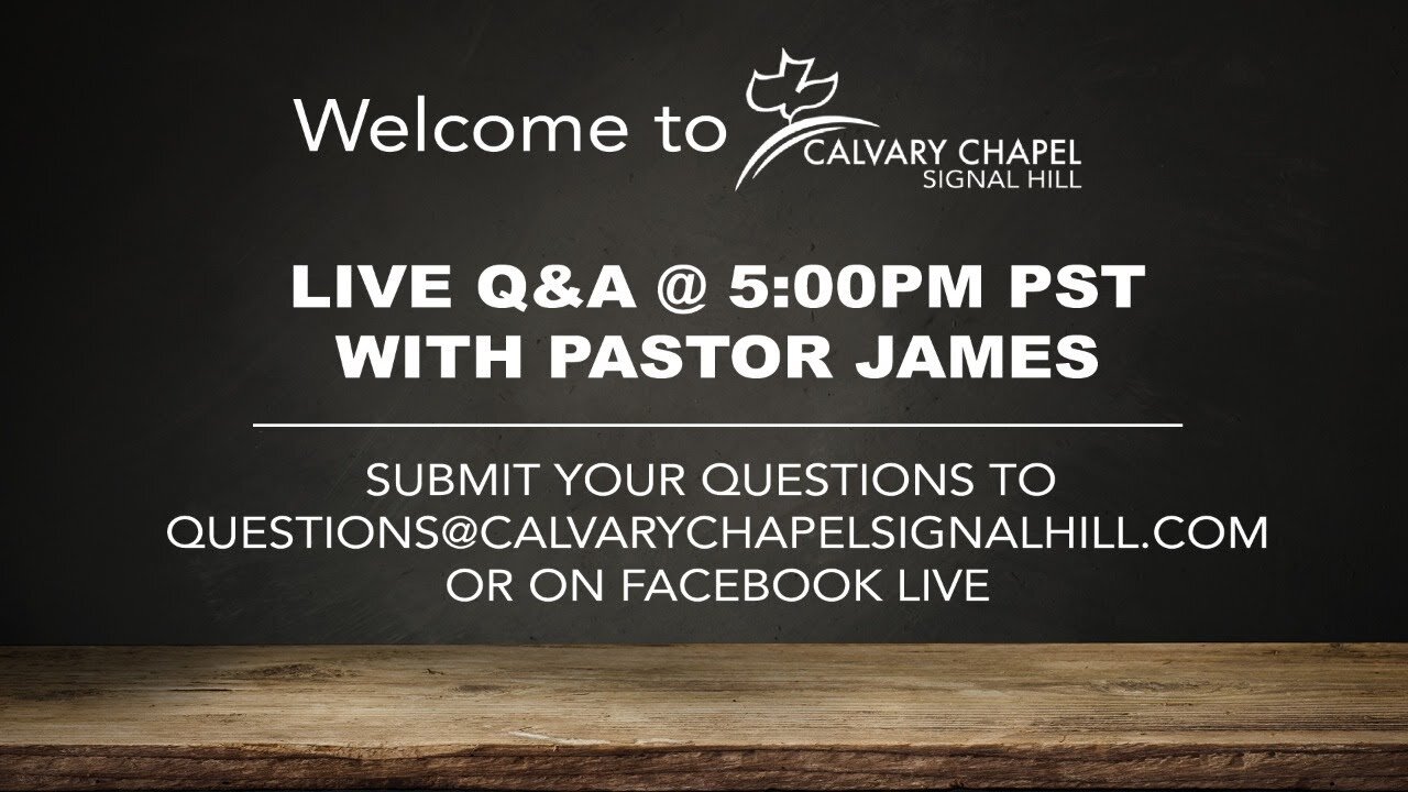 (Originally Aired 09/16/2020) September 16th - Q&A with Pastor James Kaddis