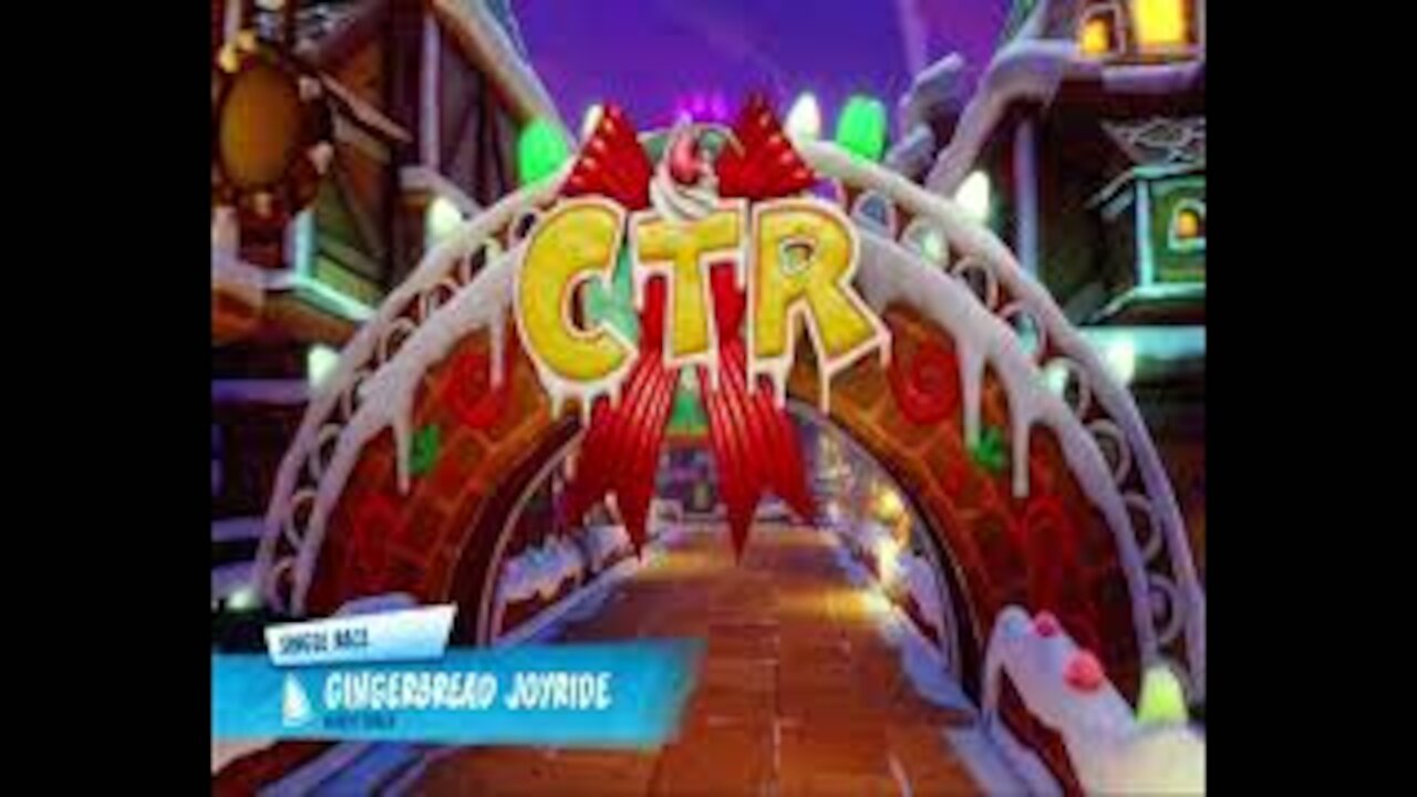 Gingerbread Joyride Nintendo Switch Gameplay - Crash Team Racing Nitro-Fueled