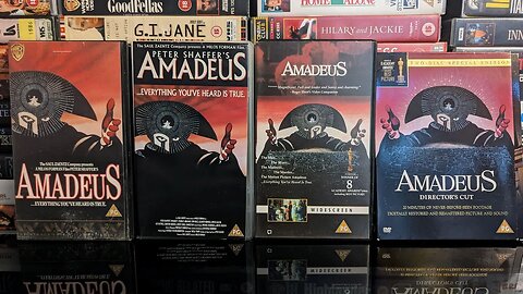 My Many Copies of Amadeus (1984) on VHS and DVD 📼📀🎶#80smovie