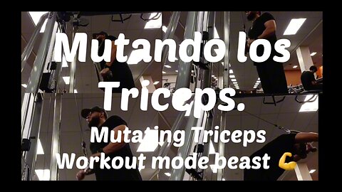 Hard training triceps 💪. A tope en mi entrenamiento de triceps 💪.