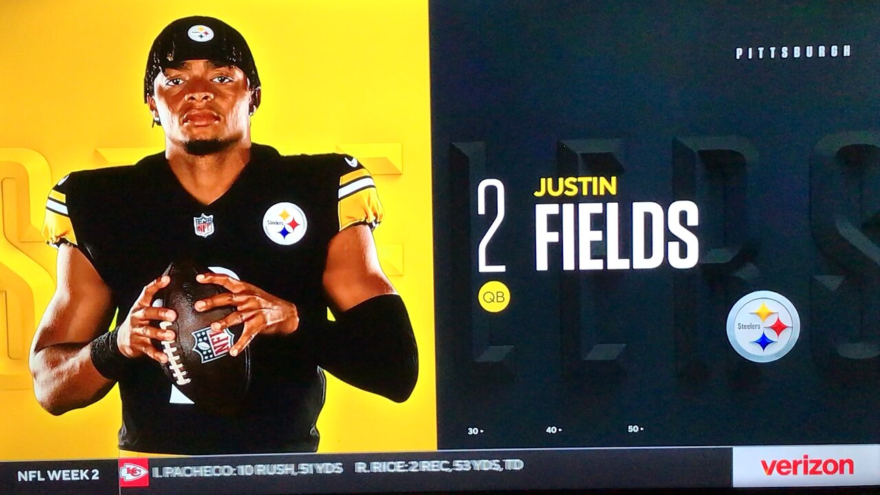 Steelers QB #2 Justin Fields 1st 1/2 highlights.