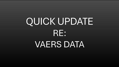 VAERS Data Update 09-05-24 w/background music
