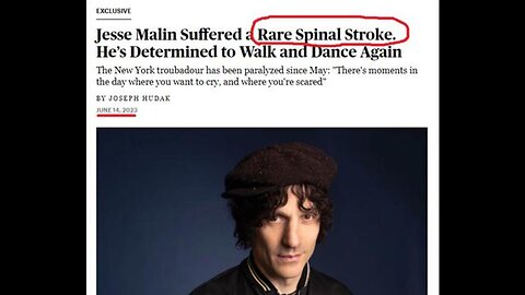 Jesse Malin Suffered a Rare Spinal Stroke...