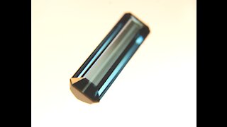 Stunning Natural Indicolite Tourmaline Long Octagon