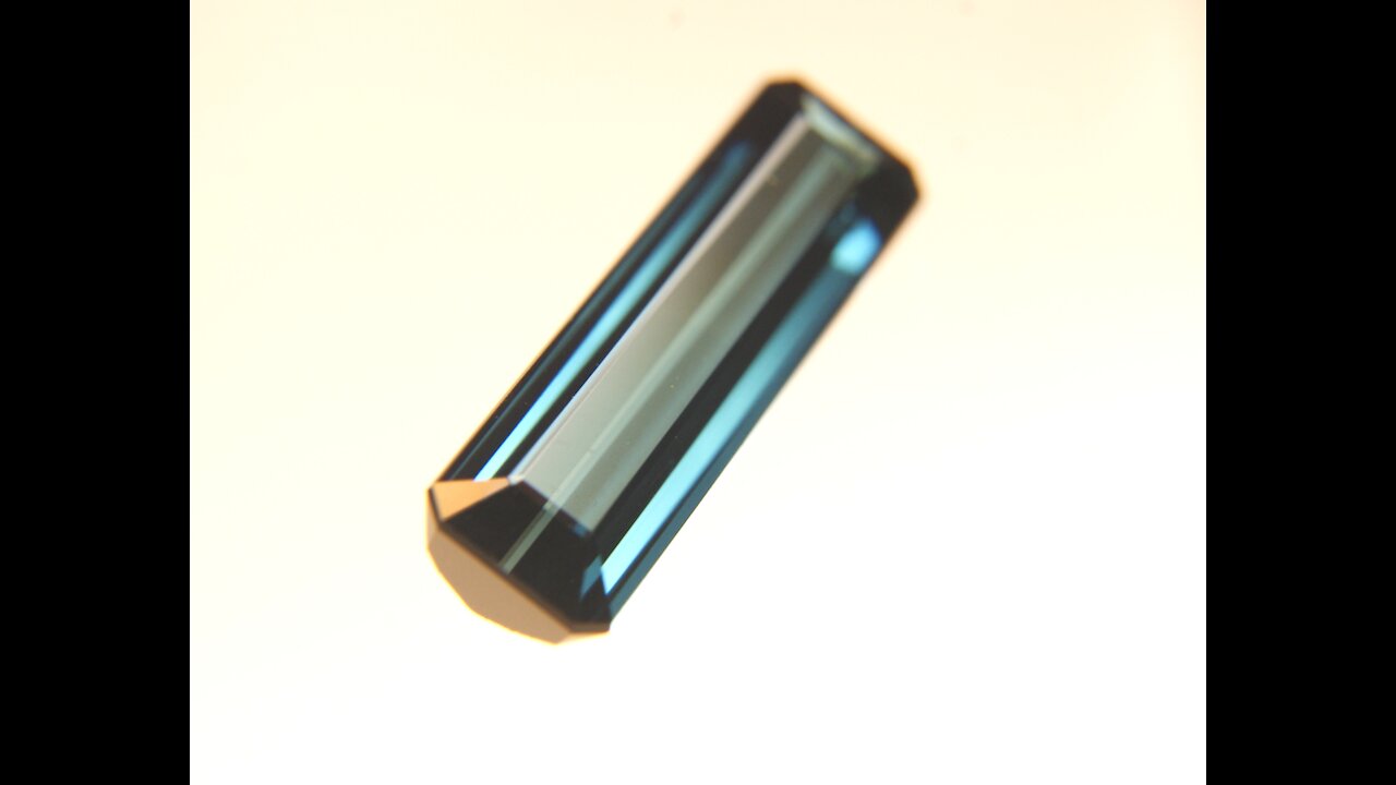 Stunning Natural Indicolite Tourmaline Long Octagon