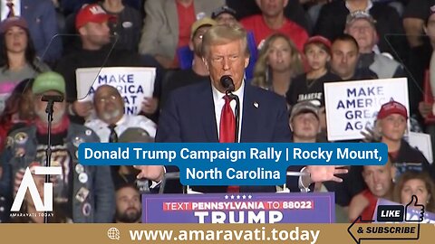 Donald Trump Campaign Rally | Rocky Mount, North Carolina | Amaravati Today