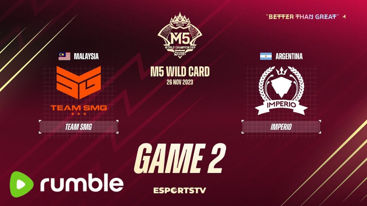 M5 Wild Card Day 4 | TEAM SMG VS IMPERIO E-SPORT | GAME 2 | Mobile Legend Championship 2023