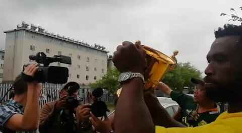 UPDATE 1 - Springboks' victory tour bus arrives in Langa Township, Cape Town (iiK)