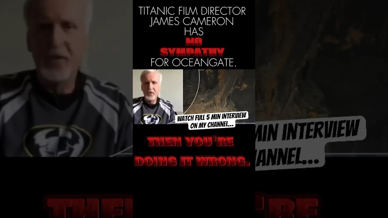 James Cameron has NO SYMPATHY for OceanGate (titanic Sub tragedy)