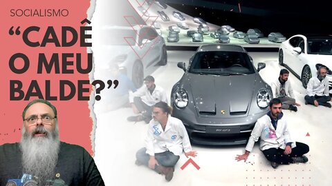 MANIFESTANTES contra MUDANÇA CLIMÁTICA se COLAM em PAVILHÃO da VOLKSWAGEN depois reclamam de BALDES