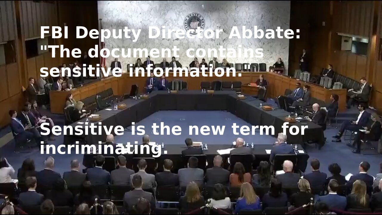Sensitive is the new word for incriminating