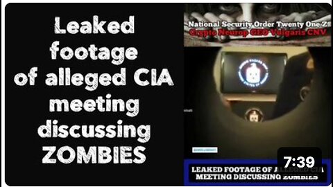 Leaked footage of alleged CIA meeting discussing ZOMBIES