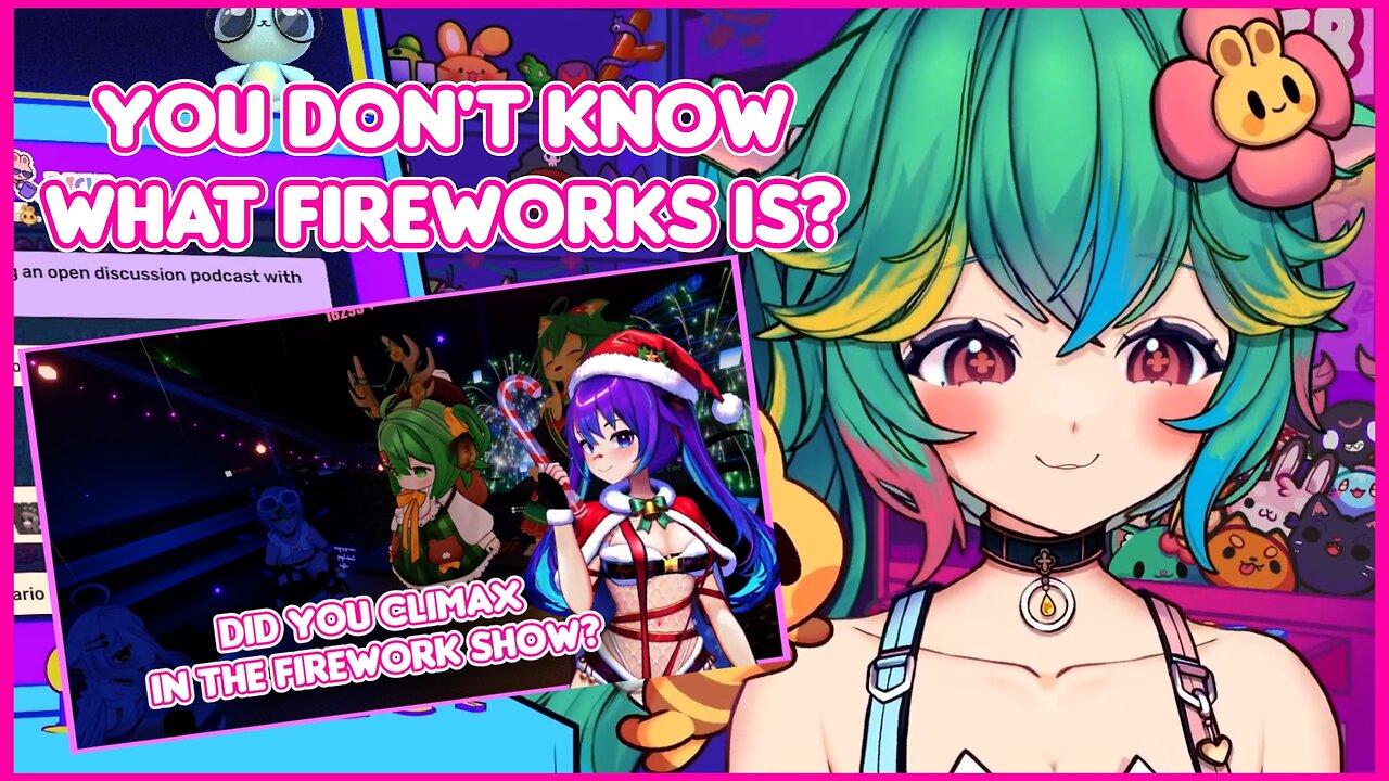 Rose tries to explain "Fireworks" to chat and probably a Yoga collab with Mel?