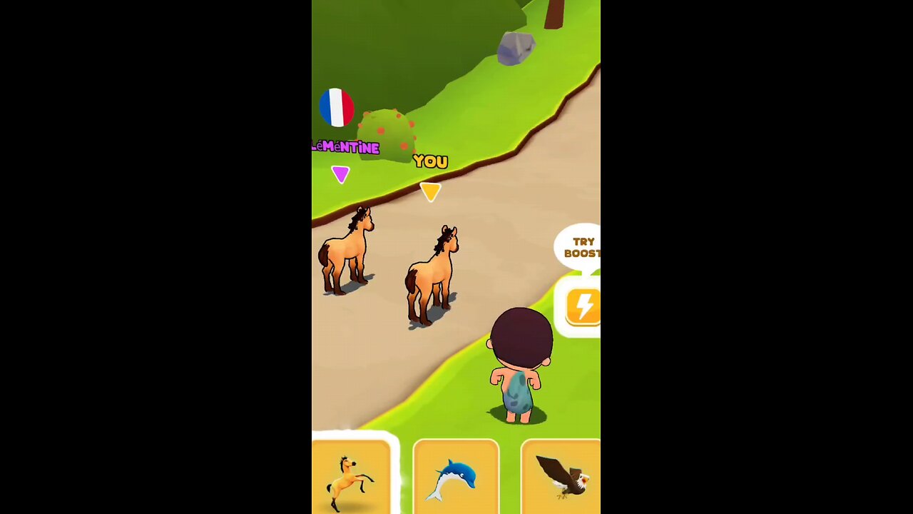 Swaping animal and complete the race.