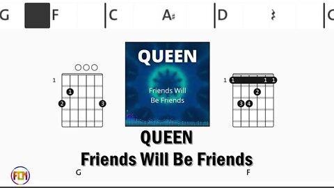QUEEN Friends Will Be Friends - FCN Guitar Chords & Lyrics HD