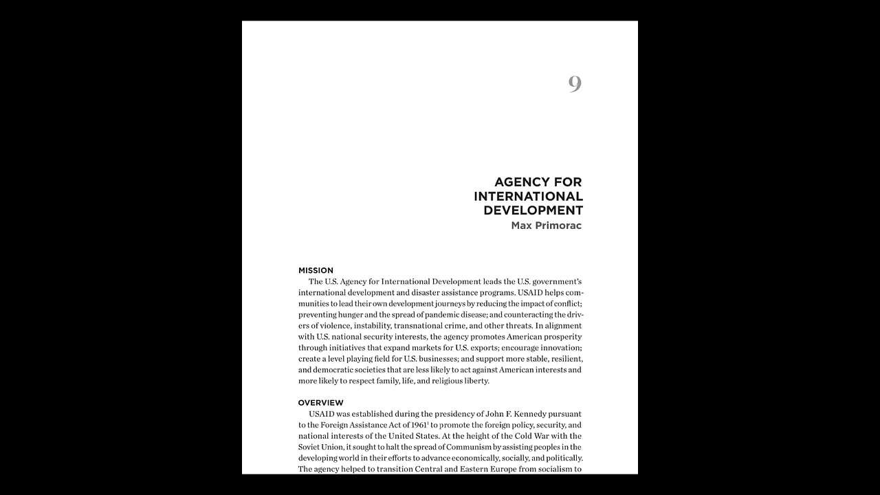 Barney Reads: Project 2025, section 2 part 6, Agency for International Development