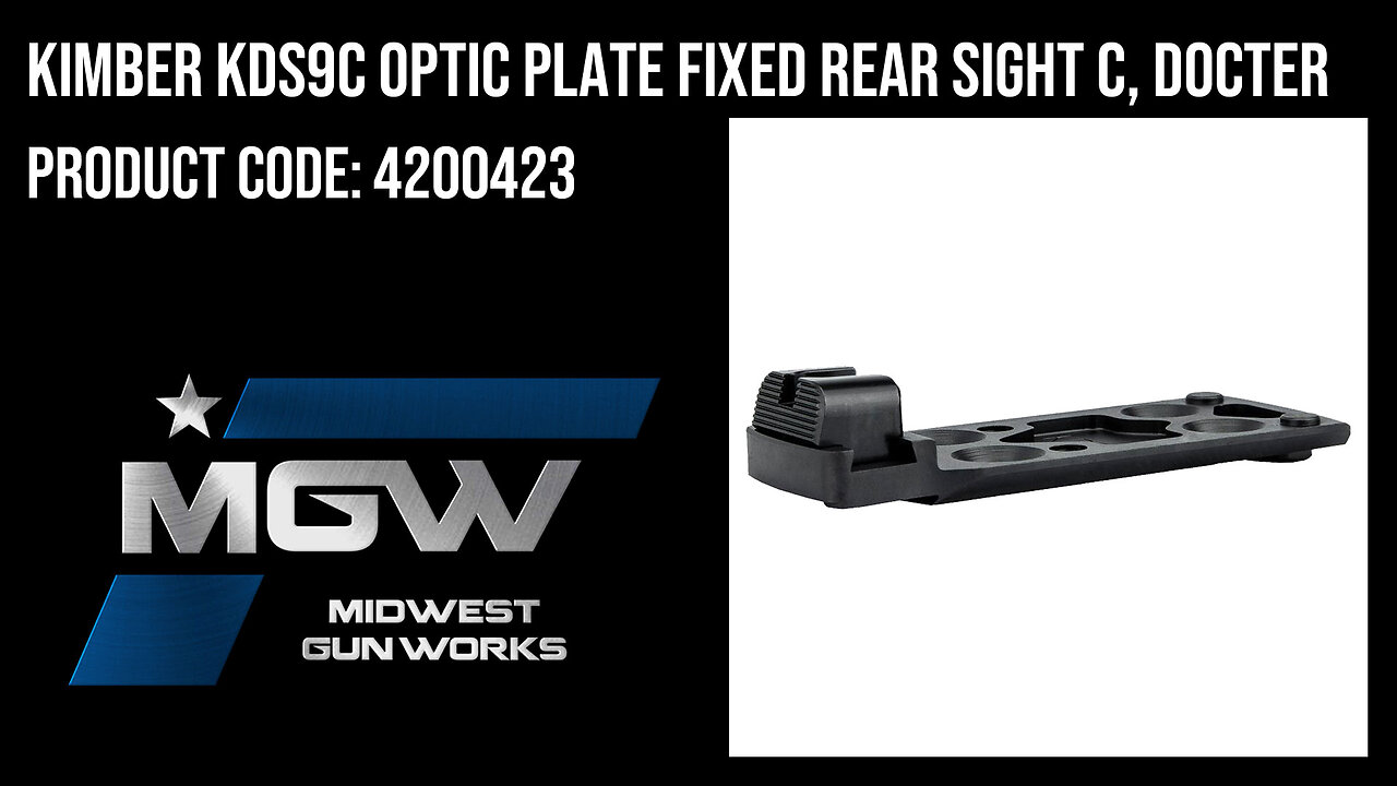 Kimber KDS9c Optic Plate Fixed Rear Sight C, Docter - 4200423