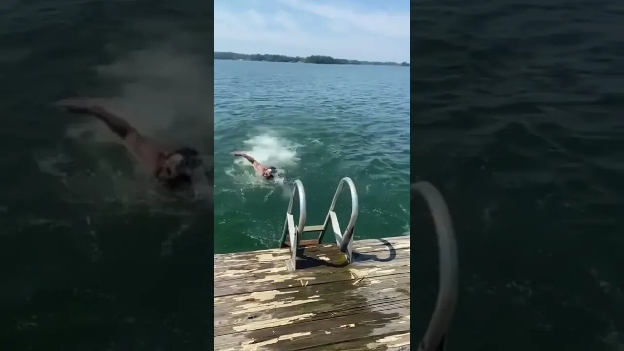 Swimming against the current 🏊🏼♂️ #current #swimming #lake