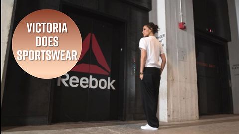 Victoria Beckham wears flats to Reebok offices