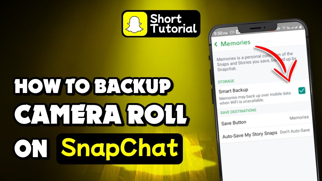 How to backup camera roll on snapchat