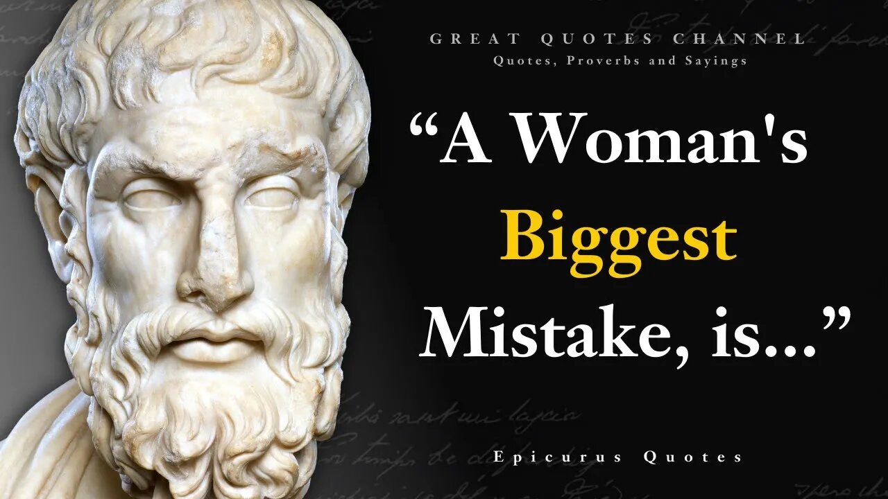 Epicurus Quotes From The Ancient Greek Philosopher And Sage l Epicurus Quotes, Aphorisms And Sayings