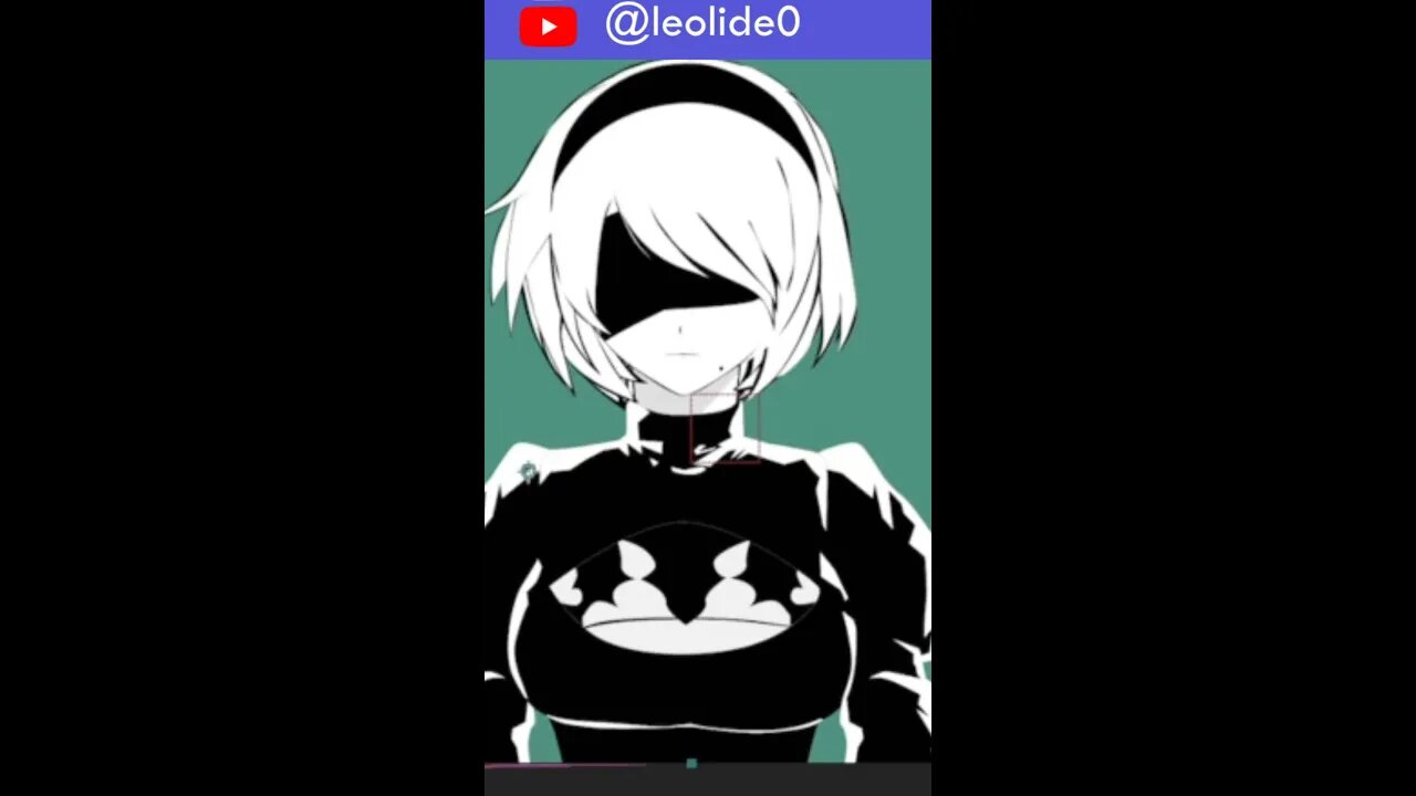 Leolide simple NieR: Automata 2B manga-ish animation #shorts