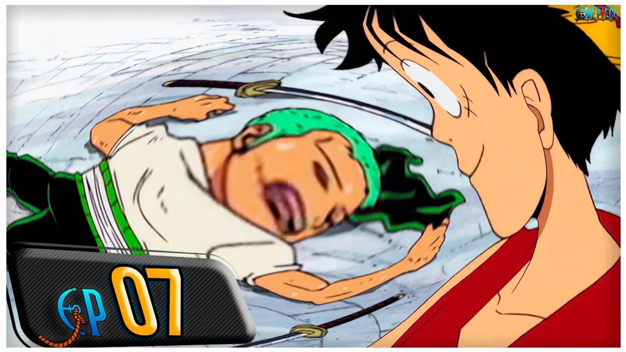 GRANDE DUELO, ZORO O ESPADACHIM vs CABAJI O ACROBATA (RESUMO ONE PIECE EP 7)