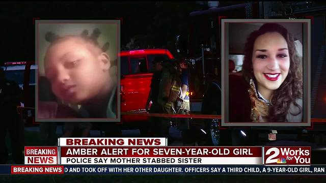 Missing child after mother stabs her older sister