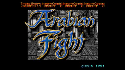 Arabian Fight, Arcade Game, Sega 1992, playthrough