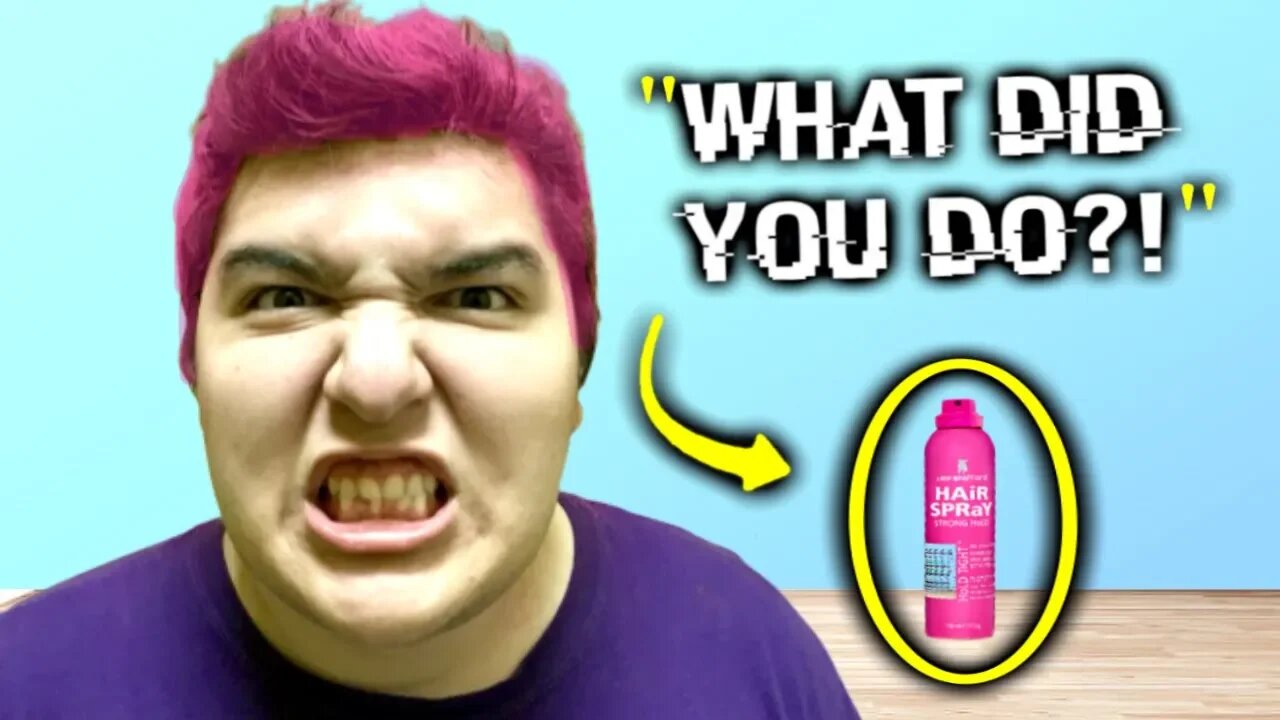 i Secretly Dyed His Hair PINK.. (He Got MAD)