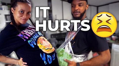 my husband tried being pregnant for a day 😂