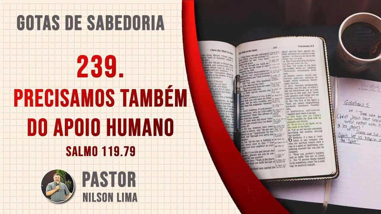 🔴 239. Também precisamos do apoio humano - Salmo 119.79 - Pr. Nilson Lima #DEVOCIONAL