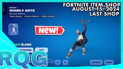 LAST SHOP OF CHAPTER 5 SEASON 3! FORTNITE ITEM SHOP (August 15, 2024)